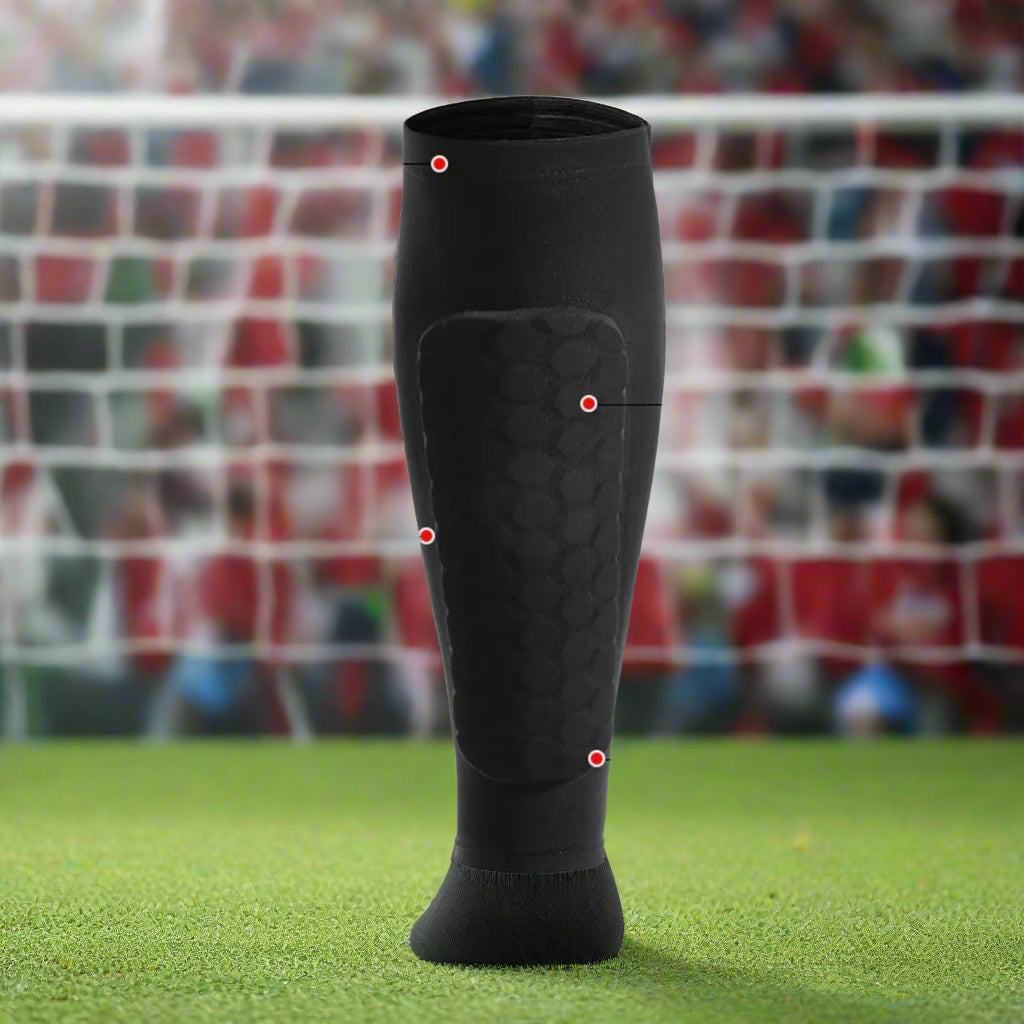 Skorter | EliteGuard Pro Honeycomb Shin Guards | Durable soccer compression sleeves for enhanced safety and mobility