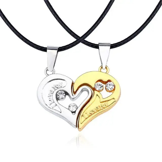 Skorter | I love you Best Friends / Couple Necklace Jewelry Puzzle Necklace