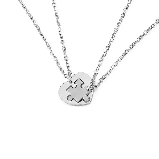 Skorter | I love you Best Friends / Couple Necklace Jewelry Puzzle Necklace