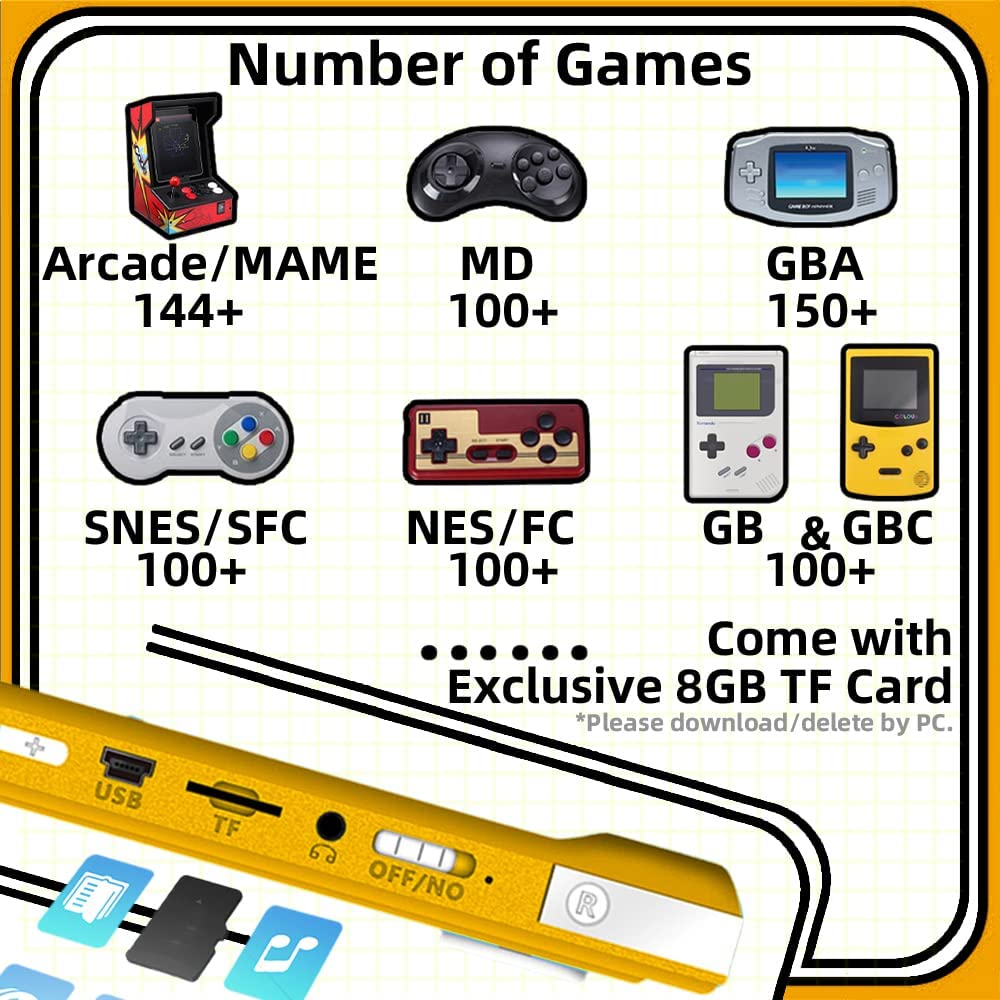 Skorter | Handheld Game Console 3.5 inch Mini Retro Game Player