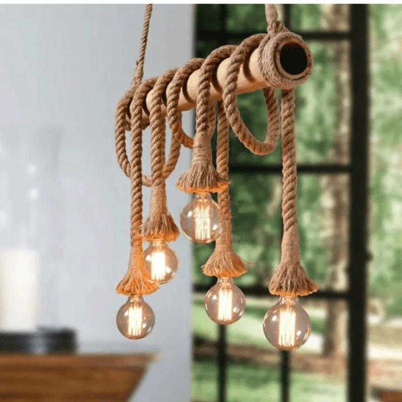 Skorter | Vintage Hemp Rope Pendant Light