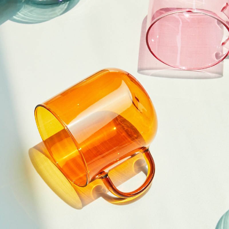Skorter | Heat-resistant colorful glass coffee mug