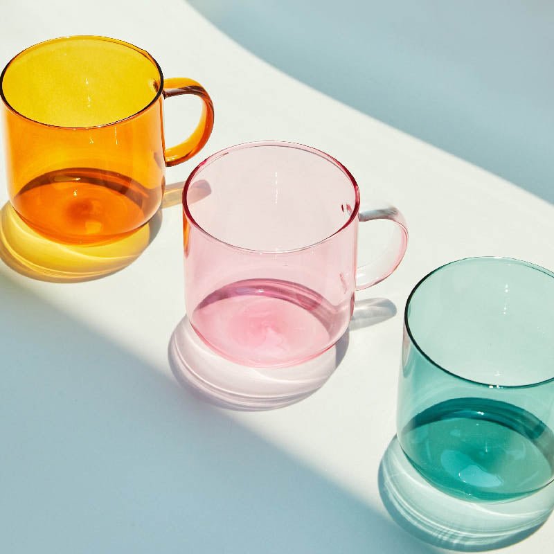 Skorter | Heat-resistant colorful glass coffee mug