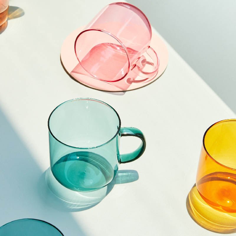 Skorter | Heat-resistant colorful glass coffee mug