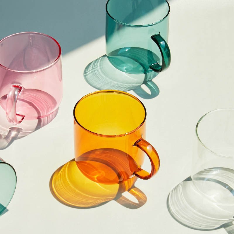 Skorter | Heat-resistant colorful glass coffee mug