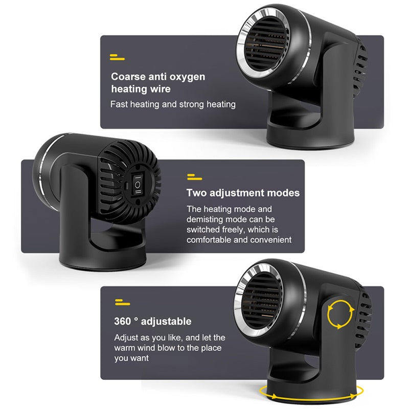 Skorter | 12V Portable Car Heater with 360° Rotation & Overheat Protection
