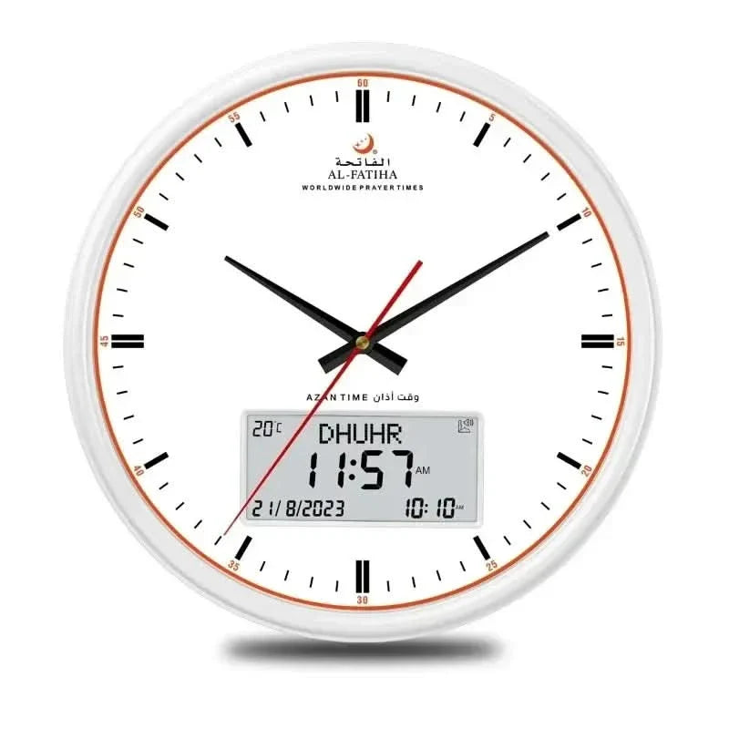 Skorter | PrayTime Smart Wall Clock – Azan & Hijri Calendar with Dual Display