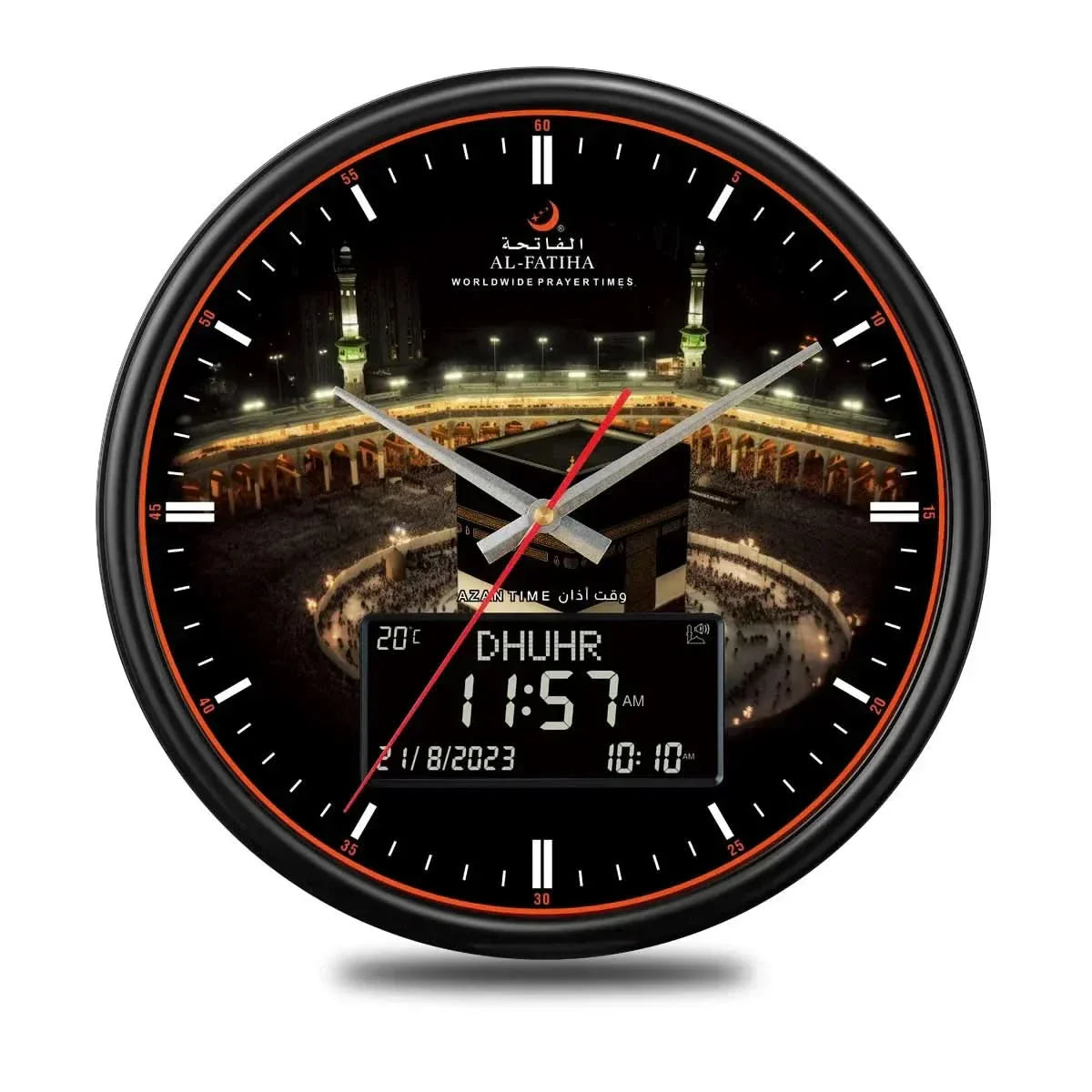 Skorter | PrayTime Smart Wall Clock – Azan & Hijri Calendar with Dual Display