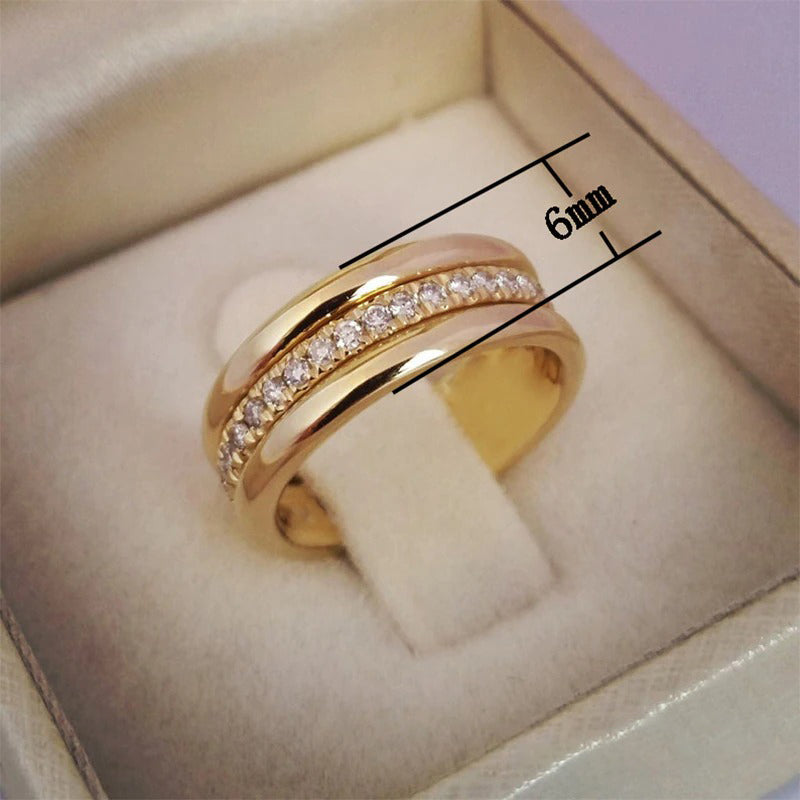 Skorter | Elegant Micro Paved Rhinestone Jewelry Promise Rings