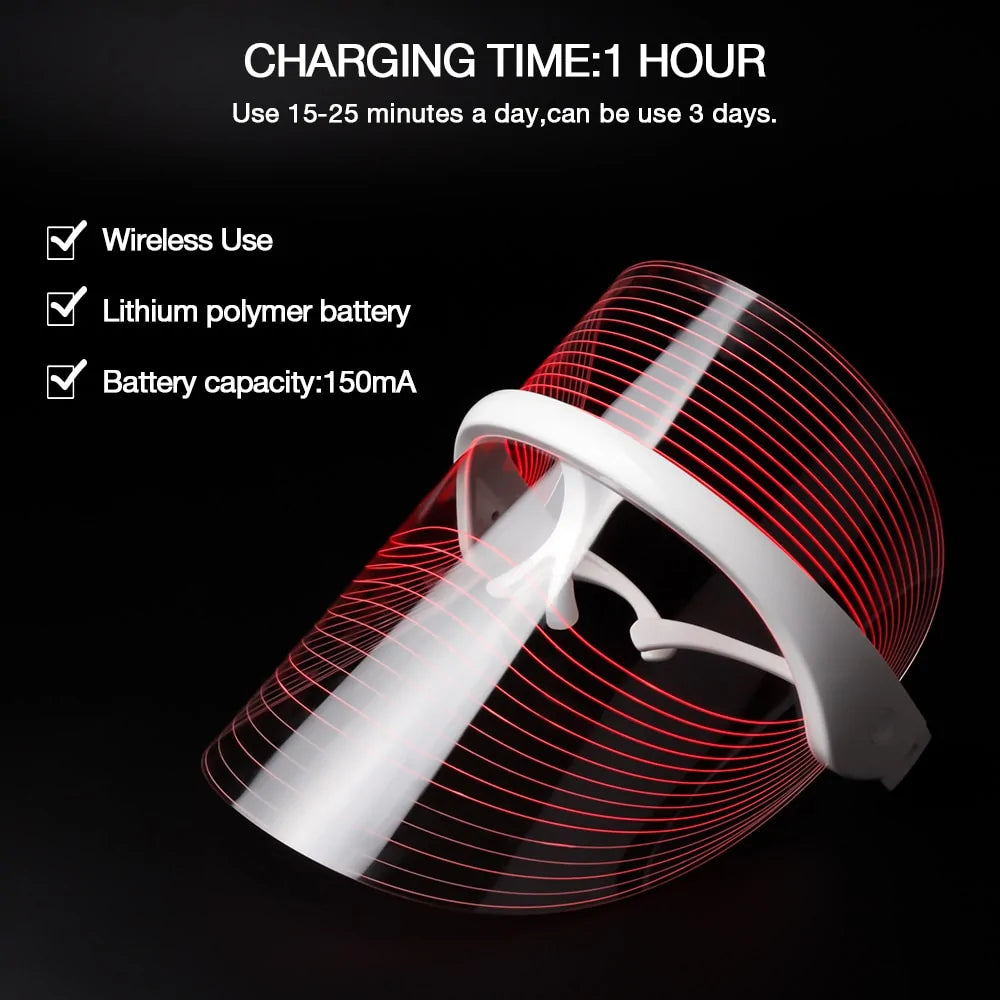 Skorter | 3 Colors LED Light Anti-Aging Therapy Face Mask