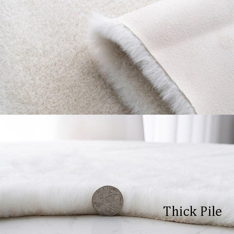 Skorter | Extra thick round fluffy faux fur microfiber blanket