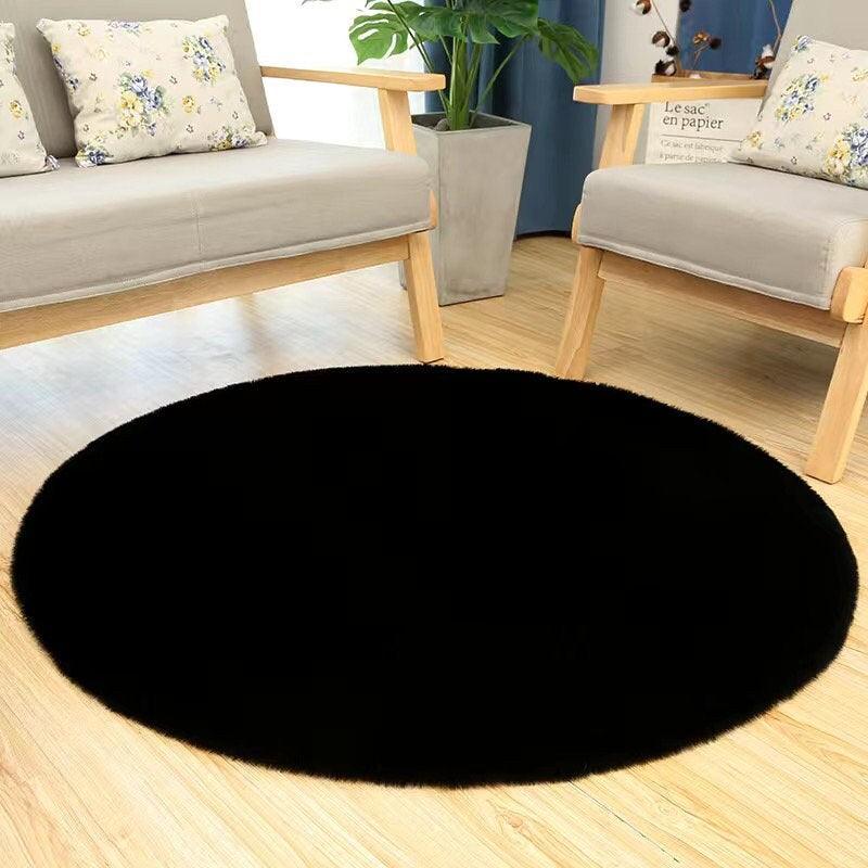 Skorter | Extra thick round fluffy faux fur microfiber blanket