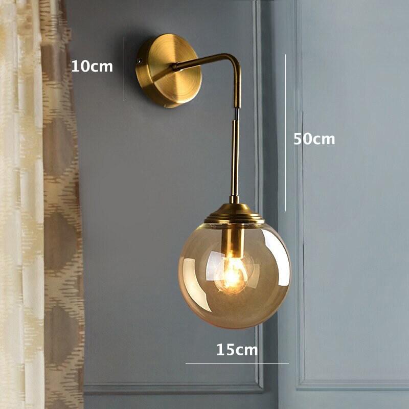 Skorter | Shiny LED Globe Wall Lamp in Modern & Contemporary Style - Hanging