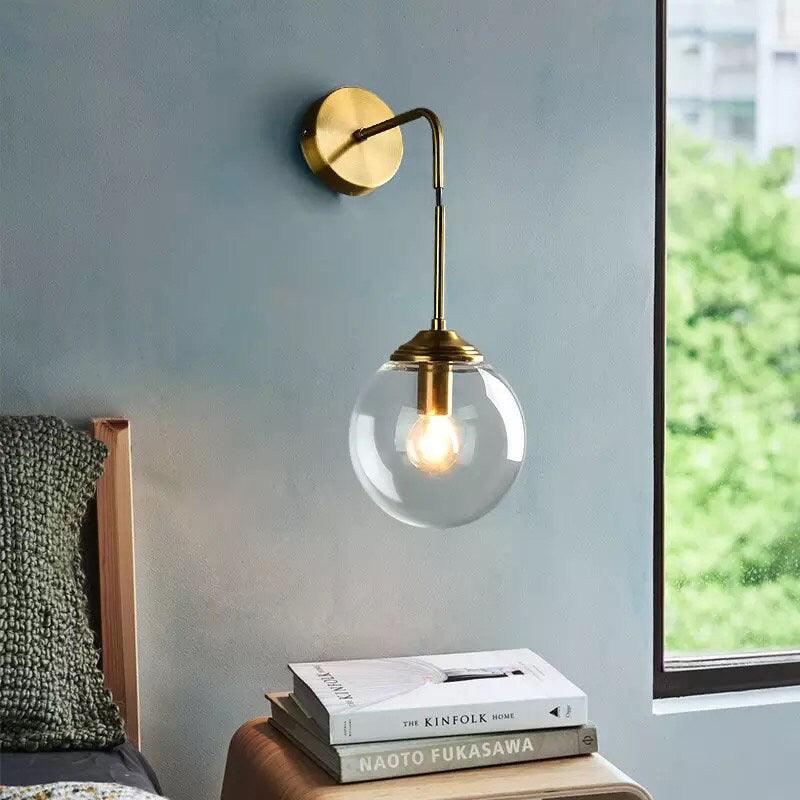 Skorter | Shiny LED Globe Wall Lamp in Modern & Contemporary Style - Hanging