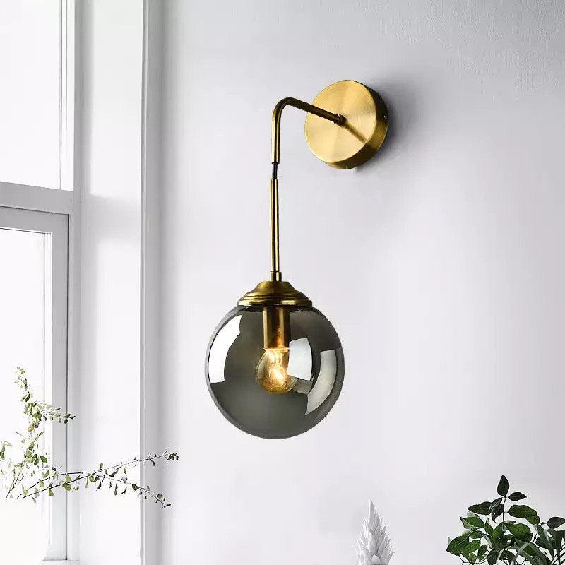 Skorter | Shiny LED Globe Wall Lamp in Modern & Contemporary Style - Hanging