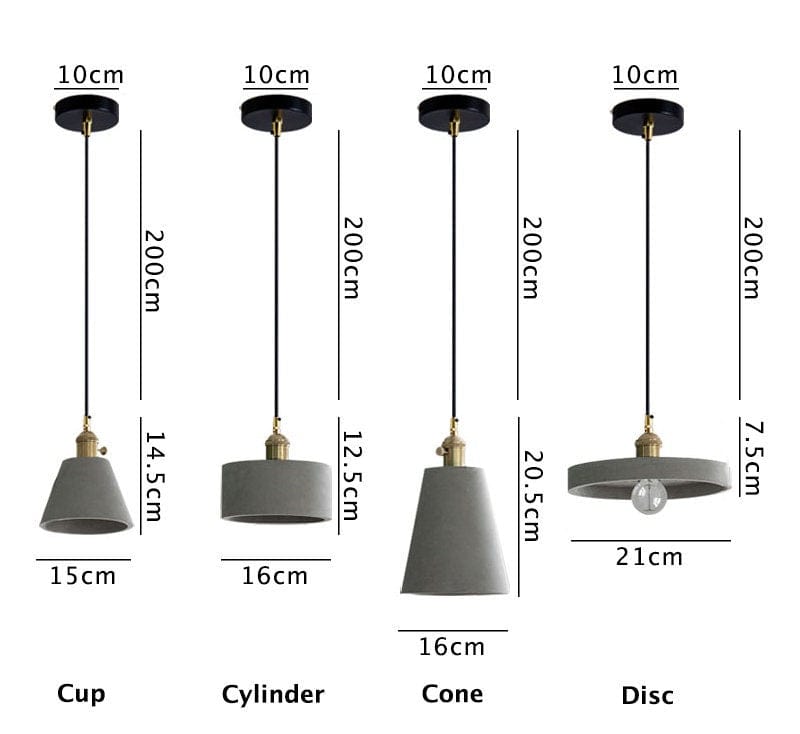 Skorter | Nordic Industrial Concrete Pendant Lamp