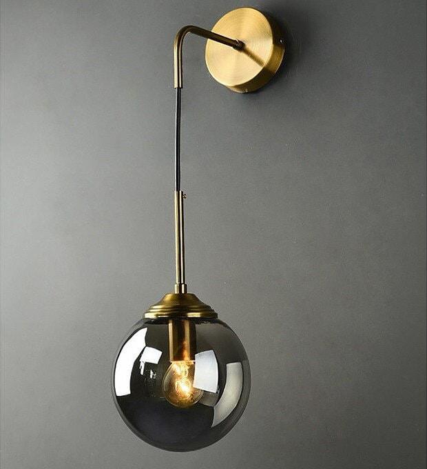 Skorter | Shiny LED Globe Wall Lamp in Modern & Contemporary Style - Hanging