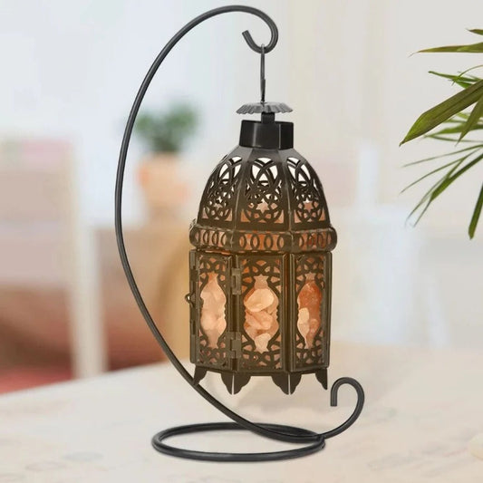 Skorter | Vintage Iron Salt Rock Tabletop Lamp
