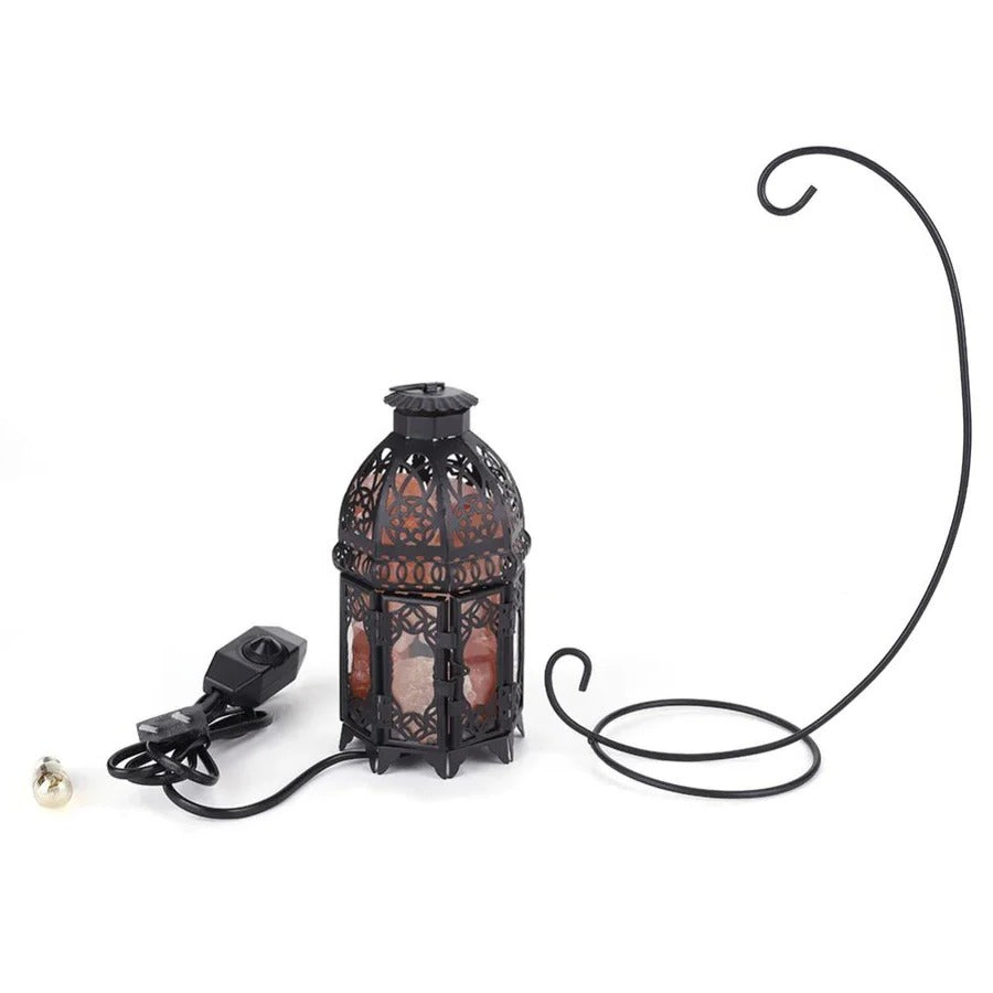 Skorter | Vintage Iron Salt Rock Tabletop Lamp