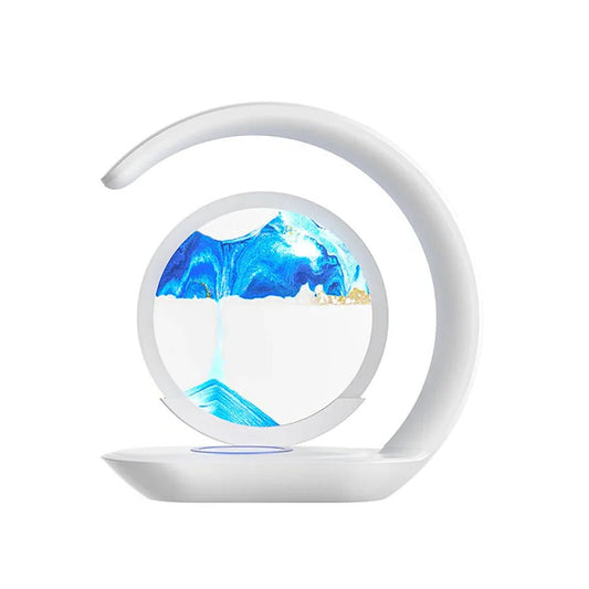Skorter | 3D Sand Art Table Lamp with Wireless Charger