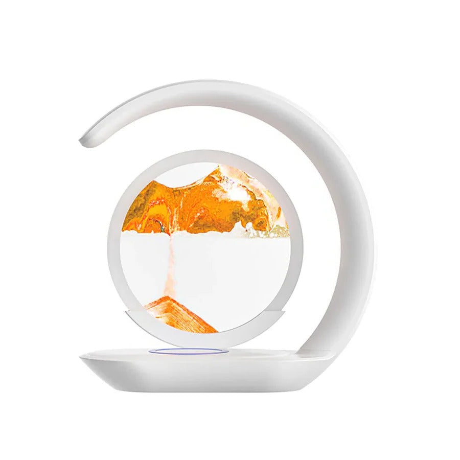Skorter | 3D Sand Art Table Lamp with Wireless Charger