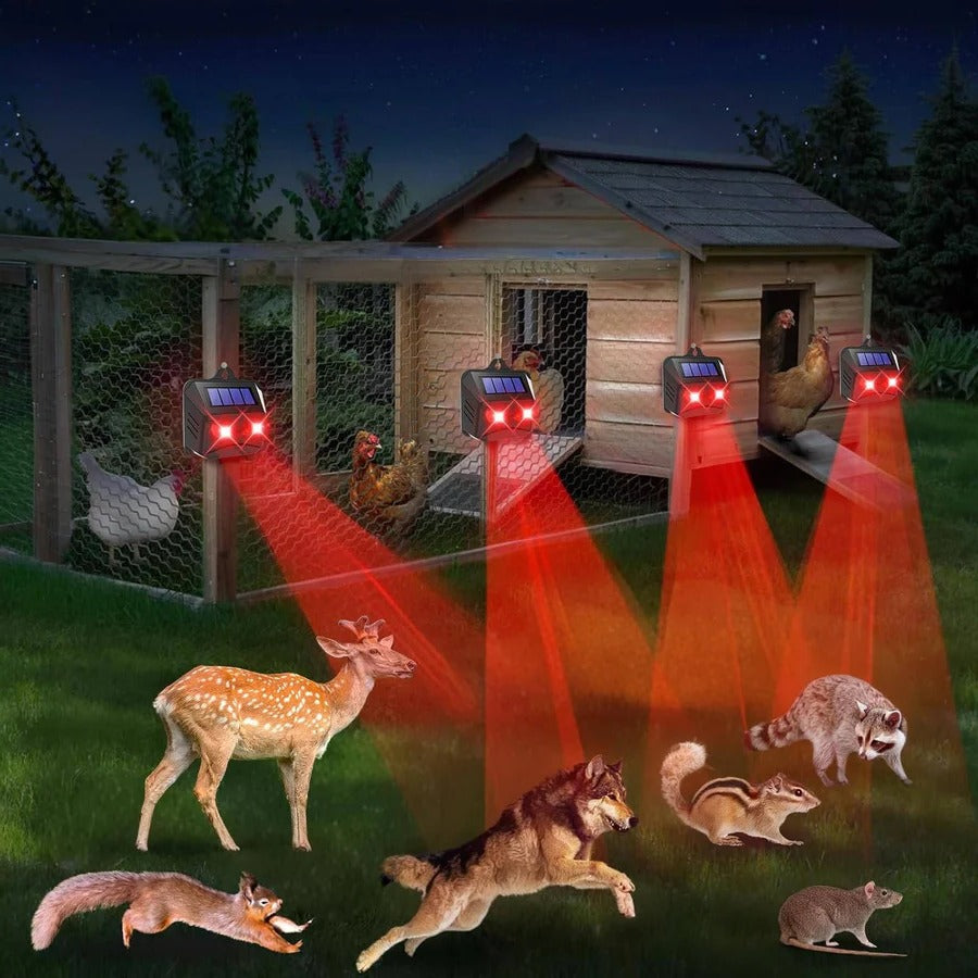 Skorter | 2pcs Solar Powered Ultrasonic Animal Repellent