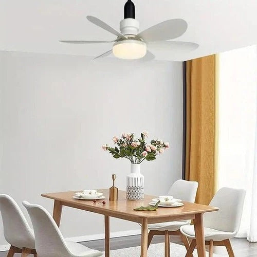 Skorter | Ceiling Light Fan with LED, E27 Socket Mount with Remote Control