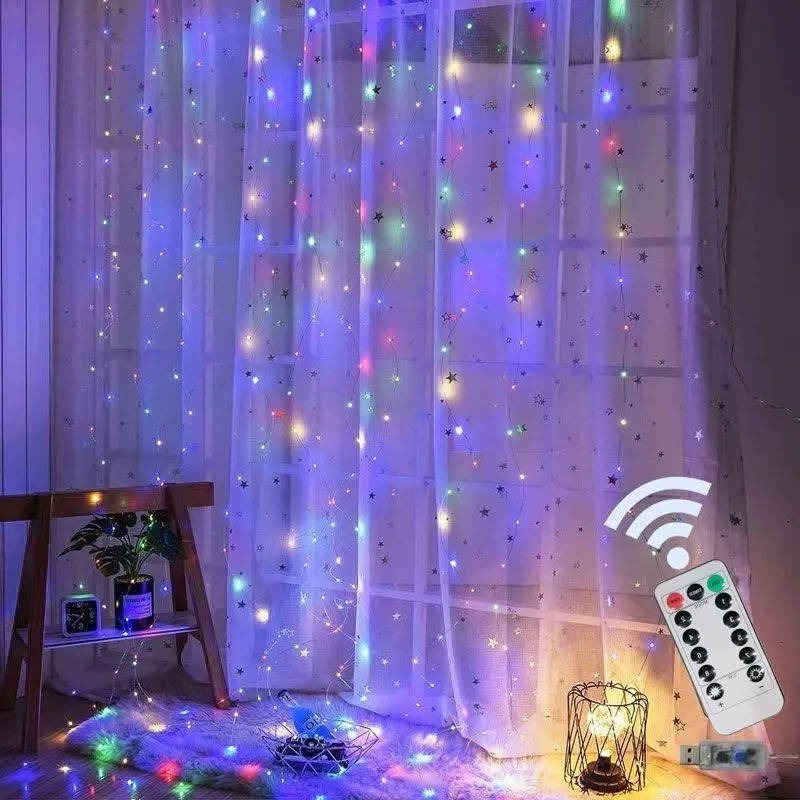 Skorter | Curtain LED Lights with Remote, USB Powered