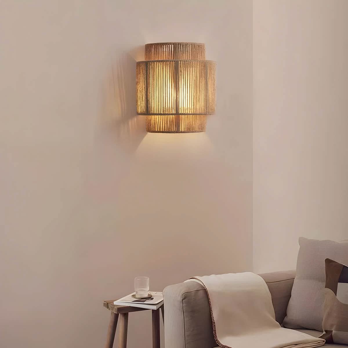 Skorter | Natural Rope Wall Light with LED Bulb