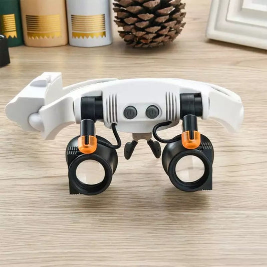 Skorter | Jeweler Headband Magnifying Glass 8 Lens LED Light Glasses