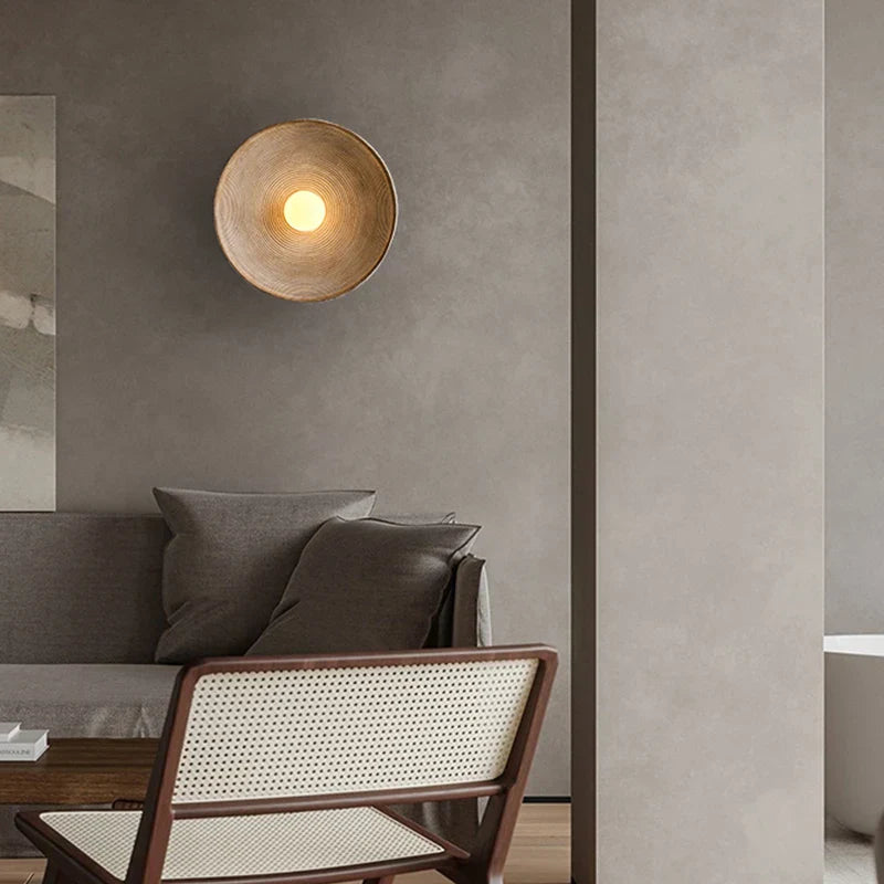 Skorter | Japanese Vintage Ridge Wall Lamp – Elegant Zen-Inspired LED Wall Light for Living Room, Bedroom & Hallways