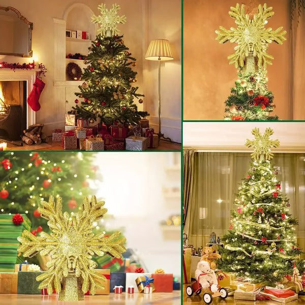 Skorter | Christmas Tree Topper Lights With LED Snowflake Projector