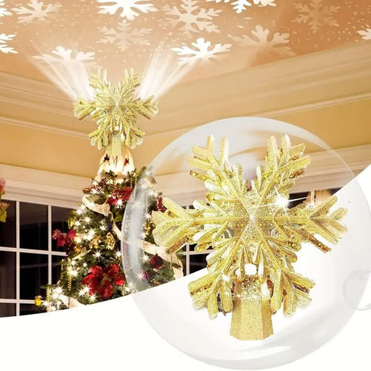 Skorter | Christmas Tree Topper Lights With LED Snowflake Projector