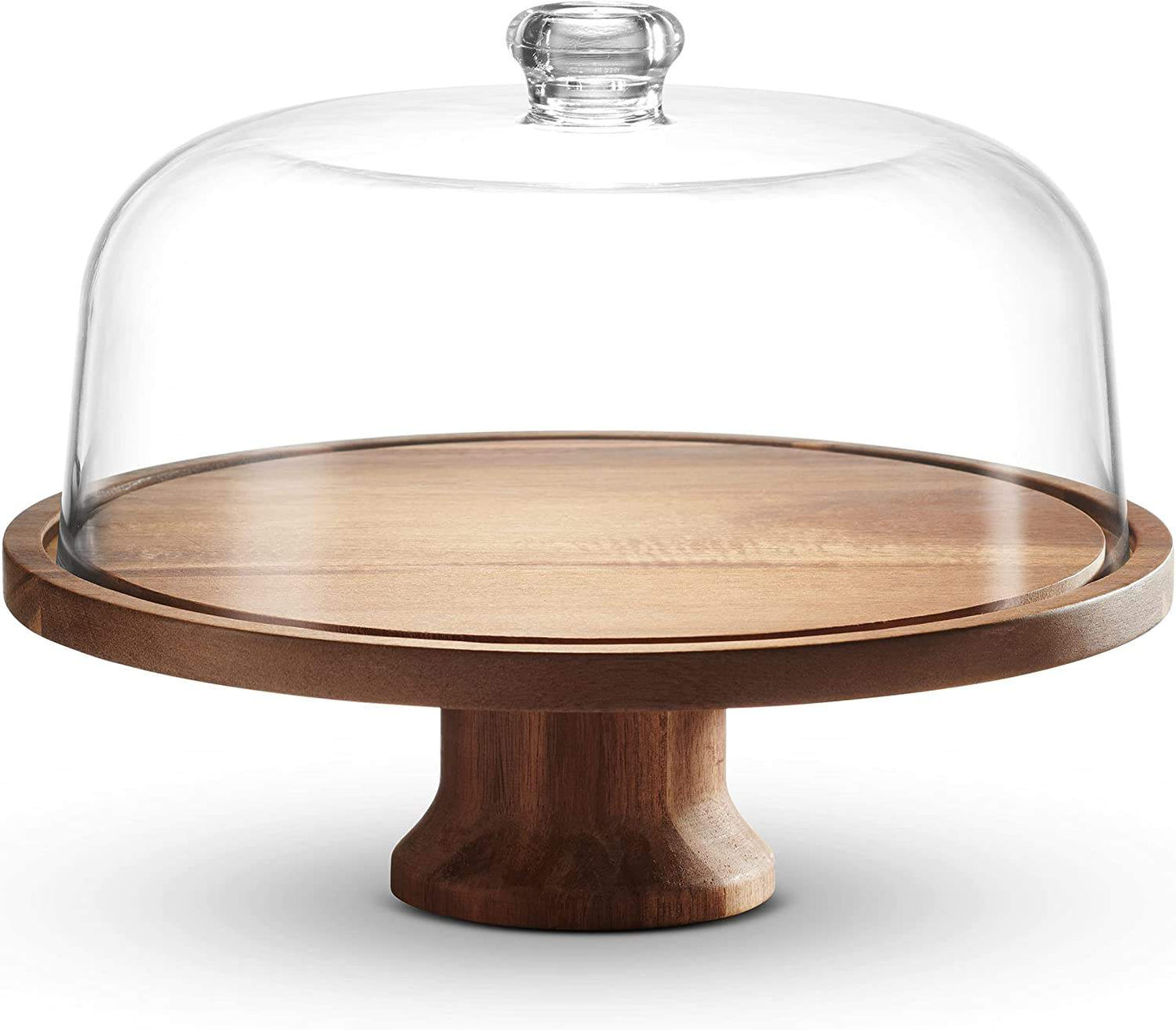 Skorter | Cake Stand Cake Plate Serving Platter, Acacia Wood