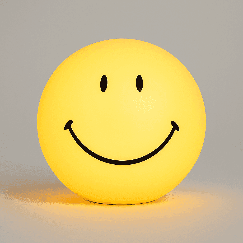 Skorter | SmileyGlow Night Lamp | Dimmable LED Bedside Light with Modern Design & Warm Ambience