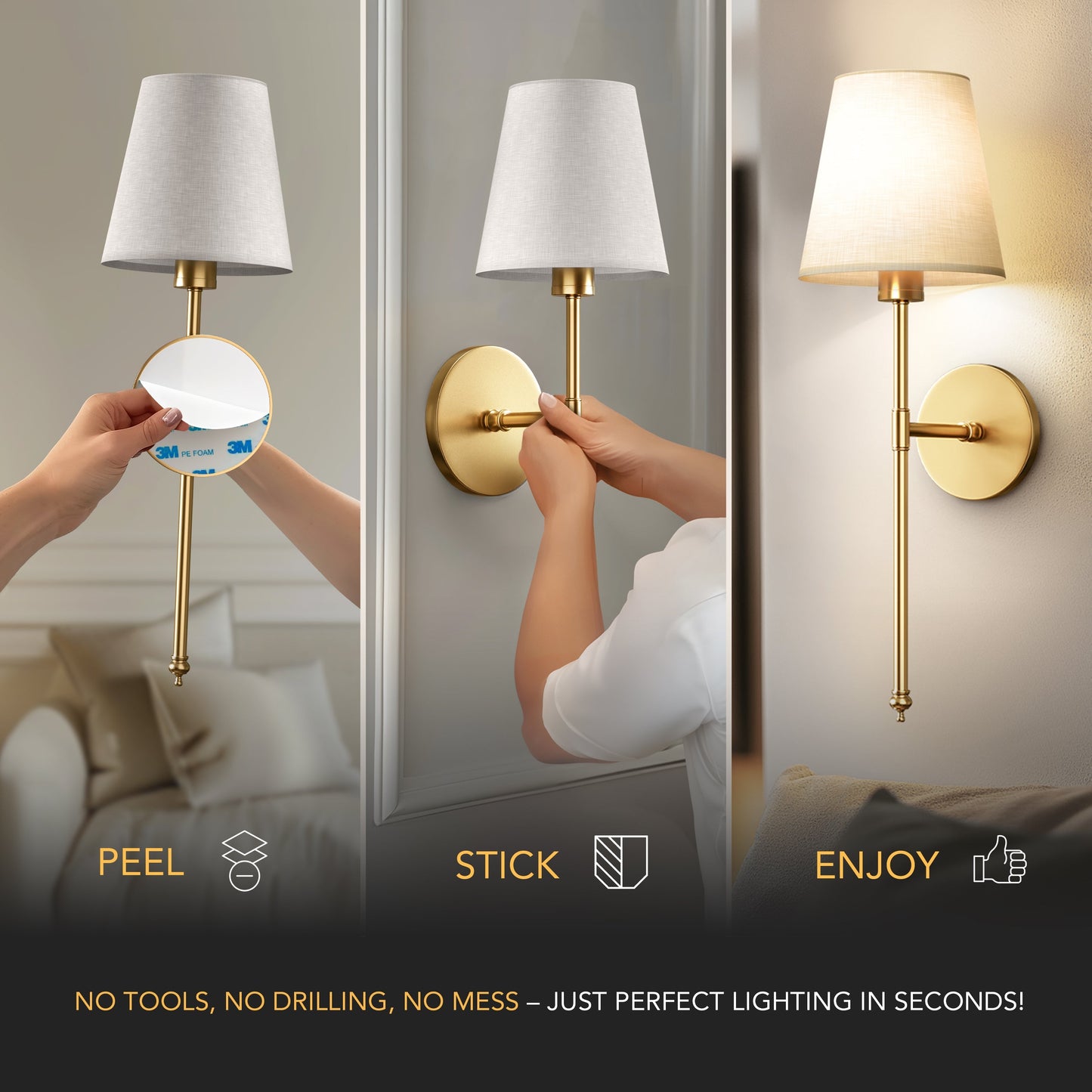Skorter | Easyglow Wireless Wall Lamps