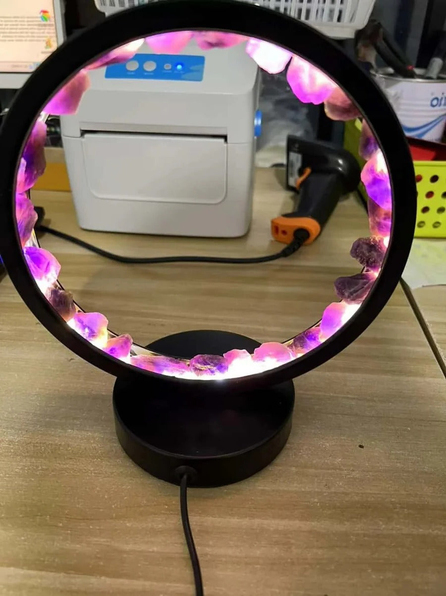 Skorter | Healing Stone Night Lamp with Crystal Column Design