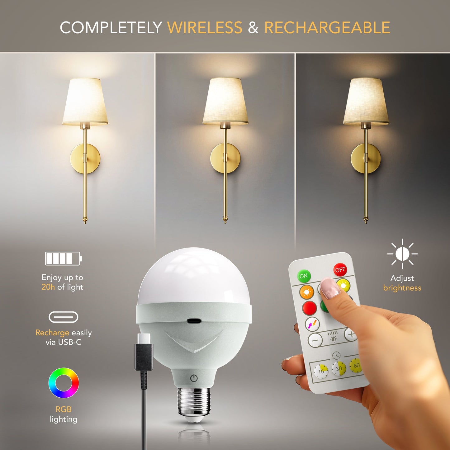Skorter | Easyglow Wireless Wall Lamps