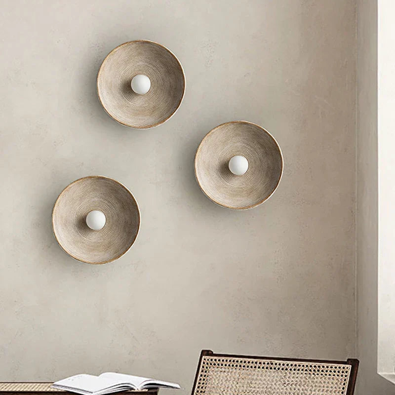 Skorter | Japanese Vintage Ridge Wall Lamp – Elegant Zen-Inspired LED Wall Light for Living Room, Bedroom & Hallways