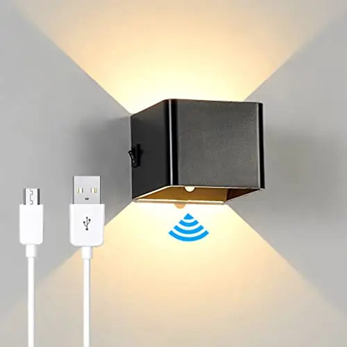 Skorter | Wireless Rechargeable Wall Lamp | Adjustable Up & Down Light, USB Powered for Home Decor & Cozy Ambiance