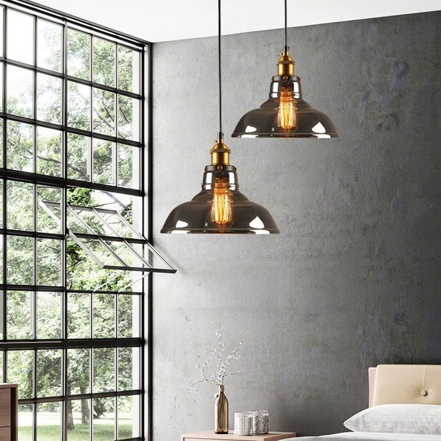 Skorter | GlassHaven – Elegant Industrial Pendant Lamp