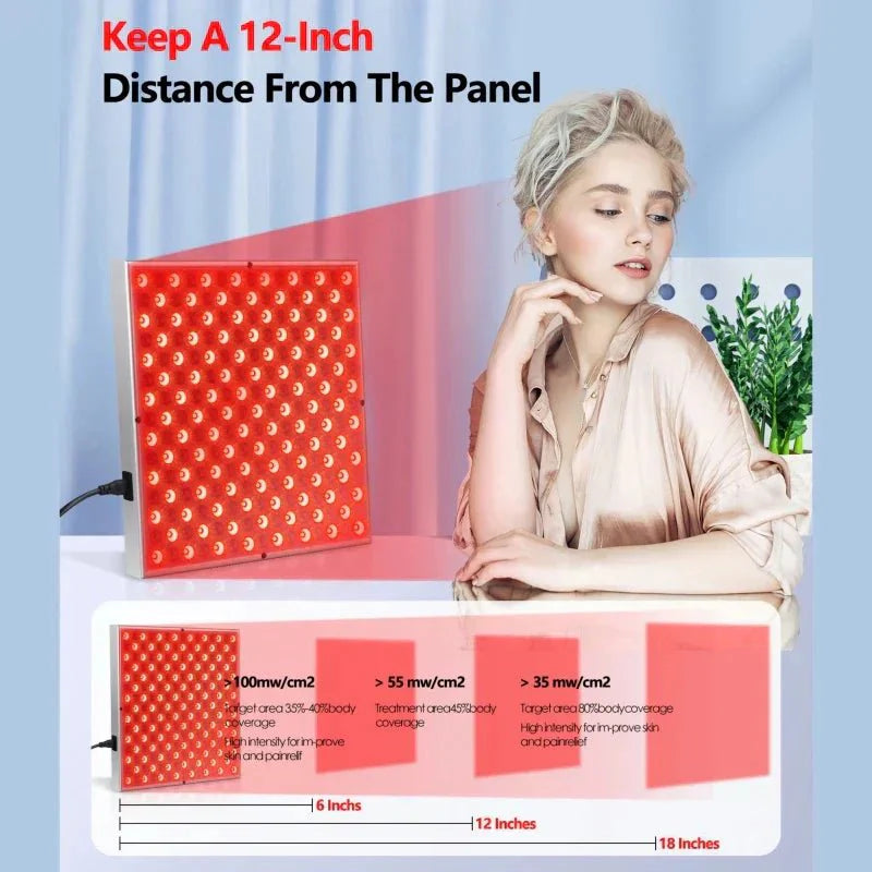 Skorter | Infrared Light Therapy Panel – 225 LED Red & Near-Infrared – Skin Rejuvenation, Pain Relief & Relaxation for Home Use