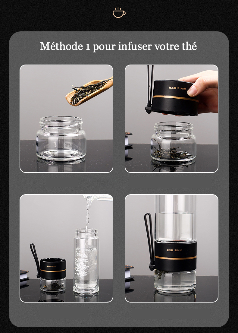 Skorter tea infuser in crystal clear glass
