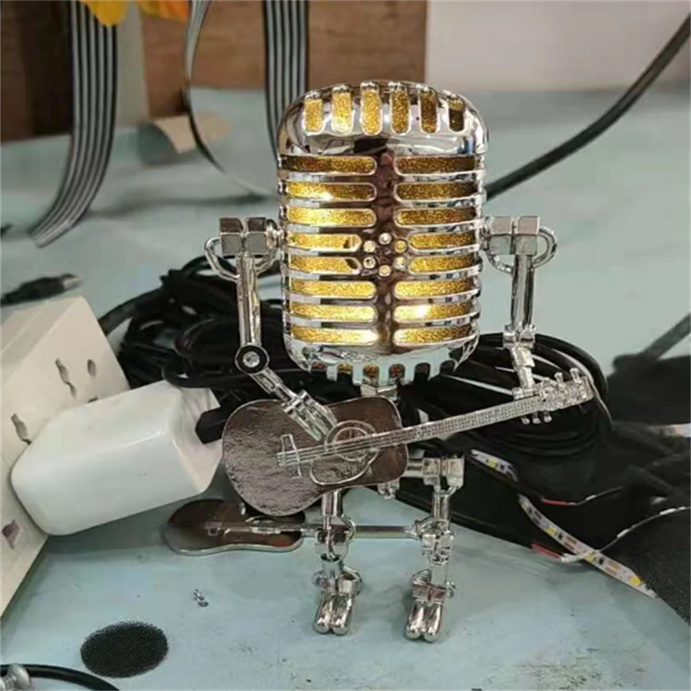 Skorter | Dimmable Robot Table Lamp with Guitar Design