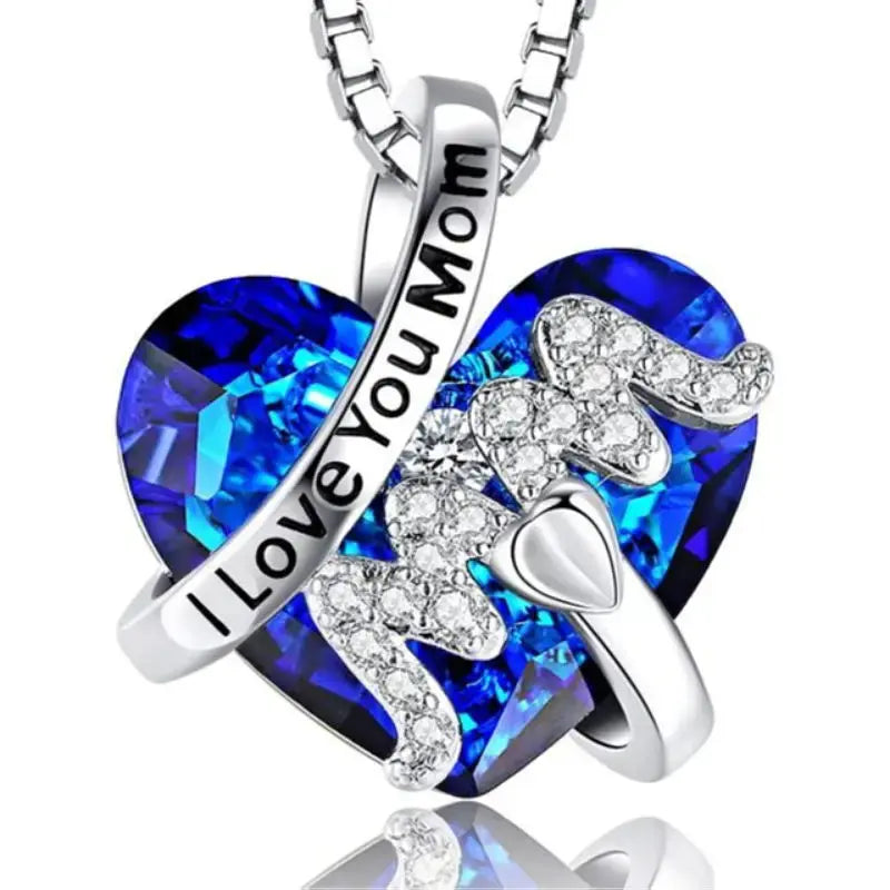 Skorter | "Mom" Crystal Heart Pendant