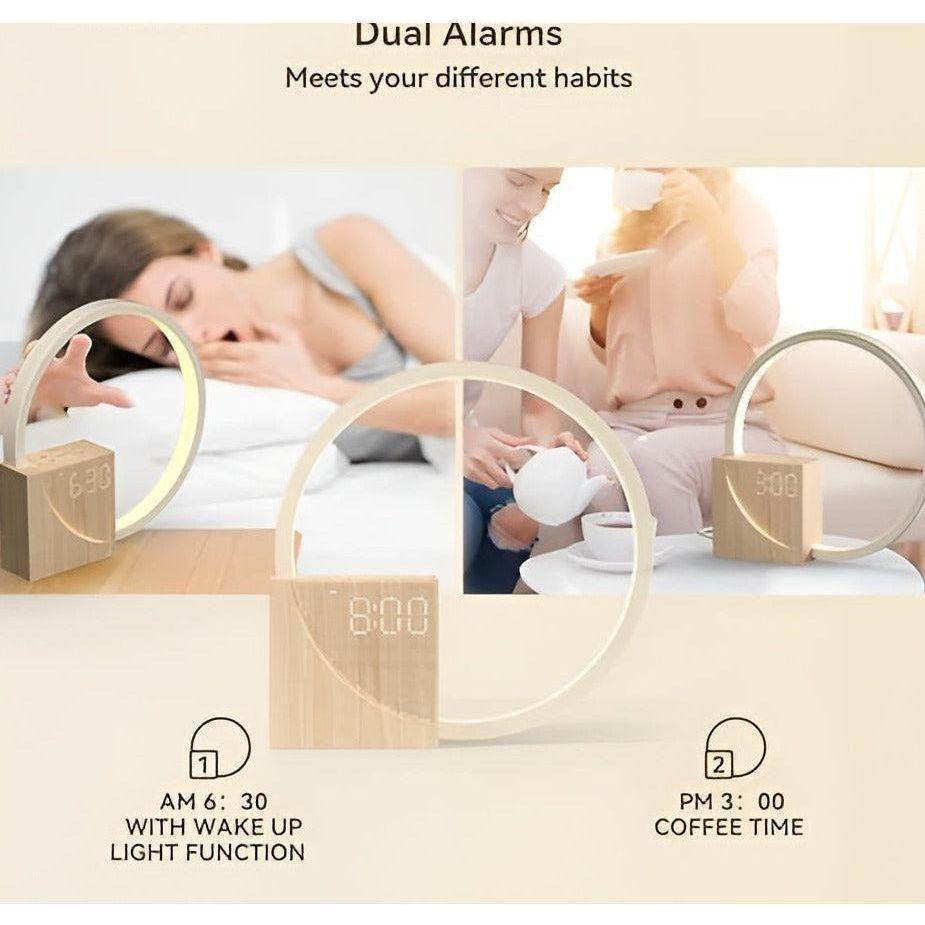 Skorter | Smart Snooze – Sunrise Simulation Alarm Clock with Dimmable Touch Lamp & Soothing Sounds