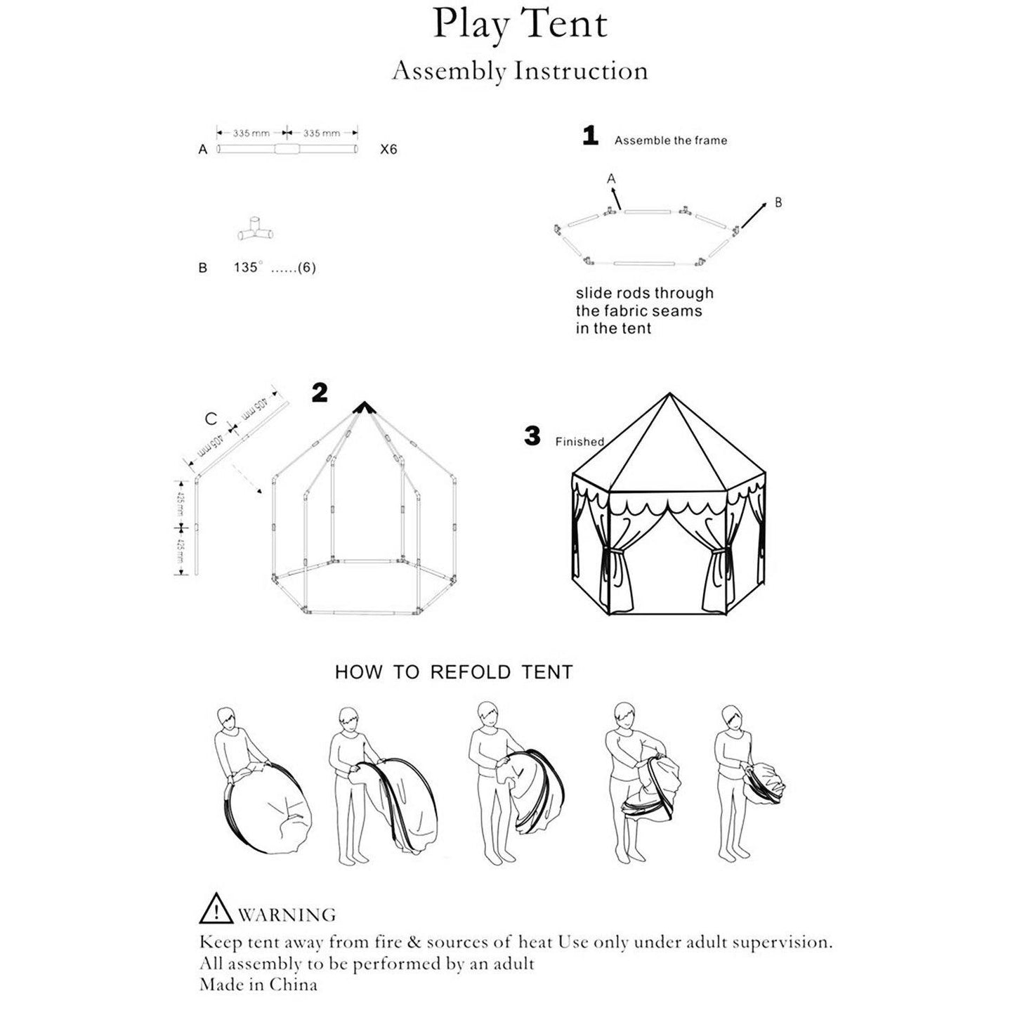 Skorter | Children's play tent Princess for Girls