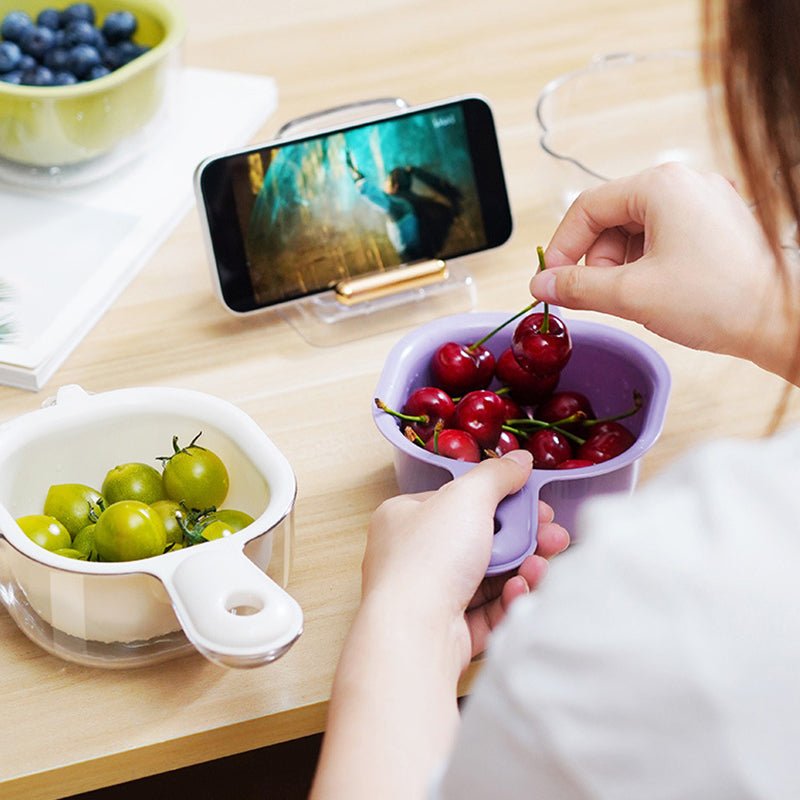 Skorter | KitchenSeed – 2-Layer Drain Basket for Easy Washing & Water Separation