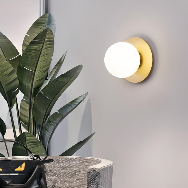 Skorter | Valentina Modern LED Ceiling/Wall Lamp Dining Room Black/Gold Glass