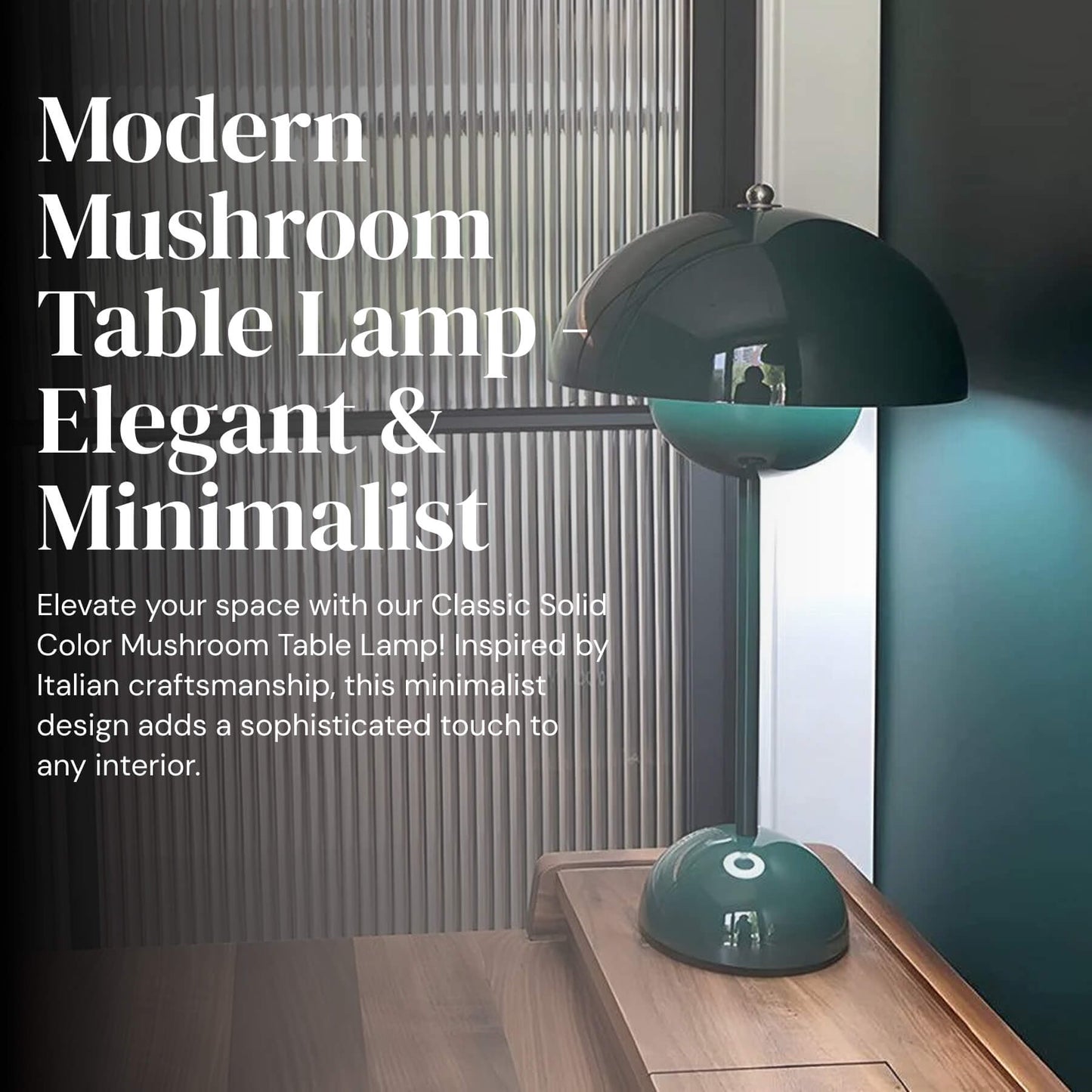 Skorter | Minimalist Flowerpot Table Lamp - Rechargeable Bedside Lamp & Cordless Design Mushroom Shaped Lamps